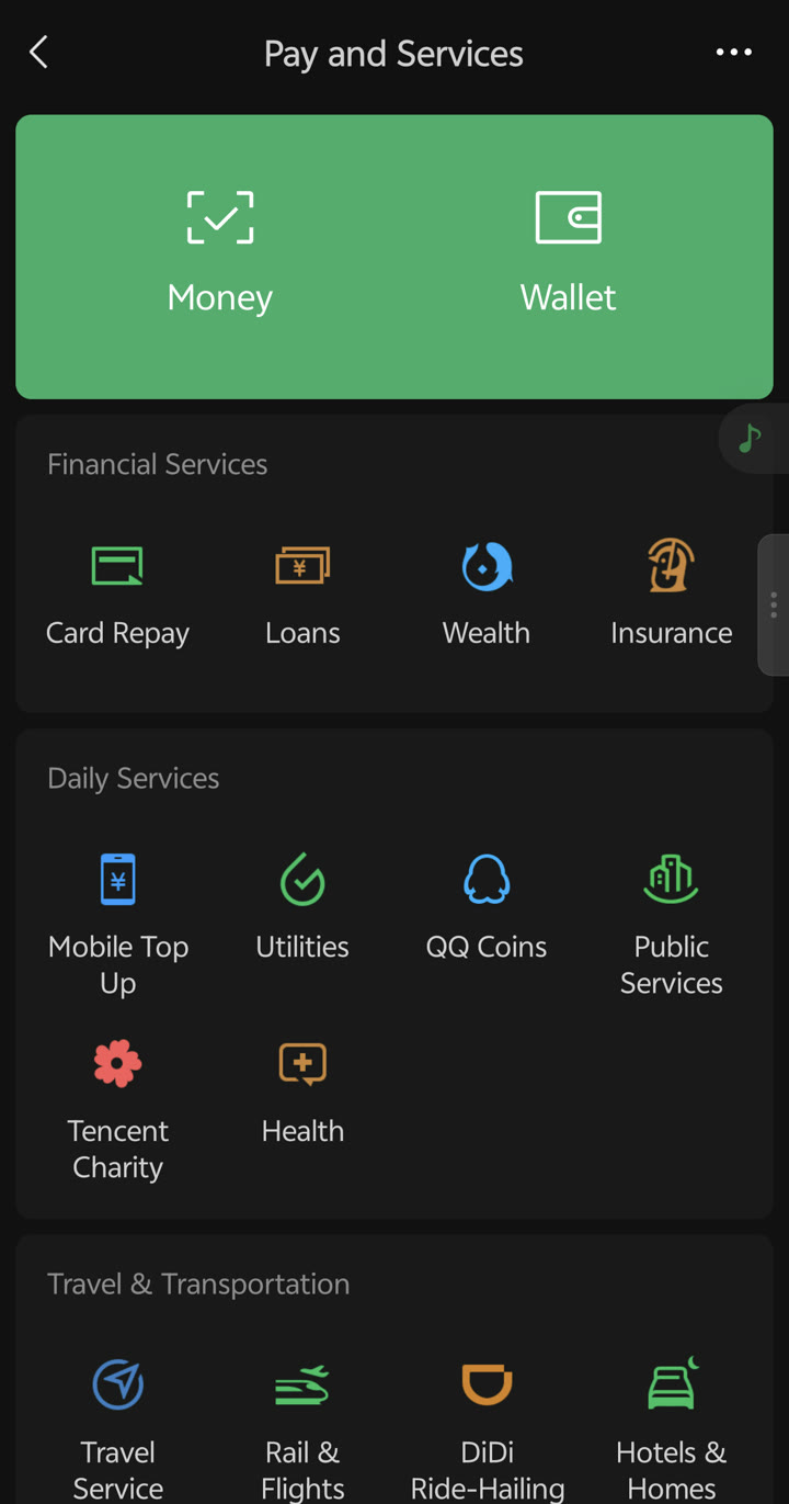 WeChat Pay and Services Hub
